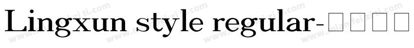 Lingxun style regular字体转换